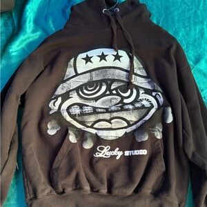 Black Graphic Hoodie